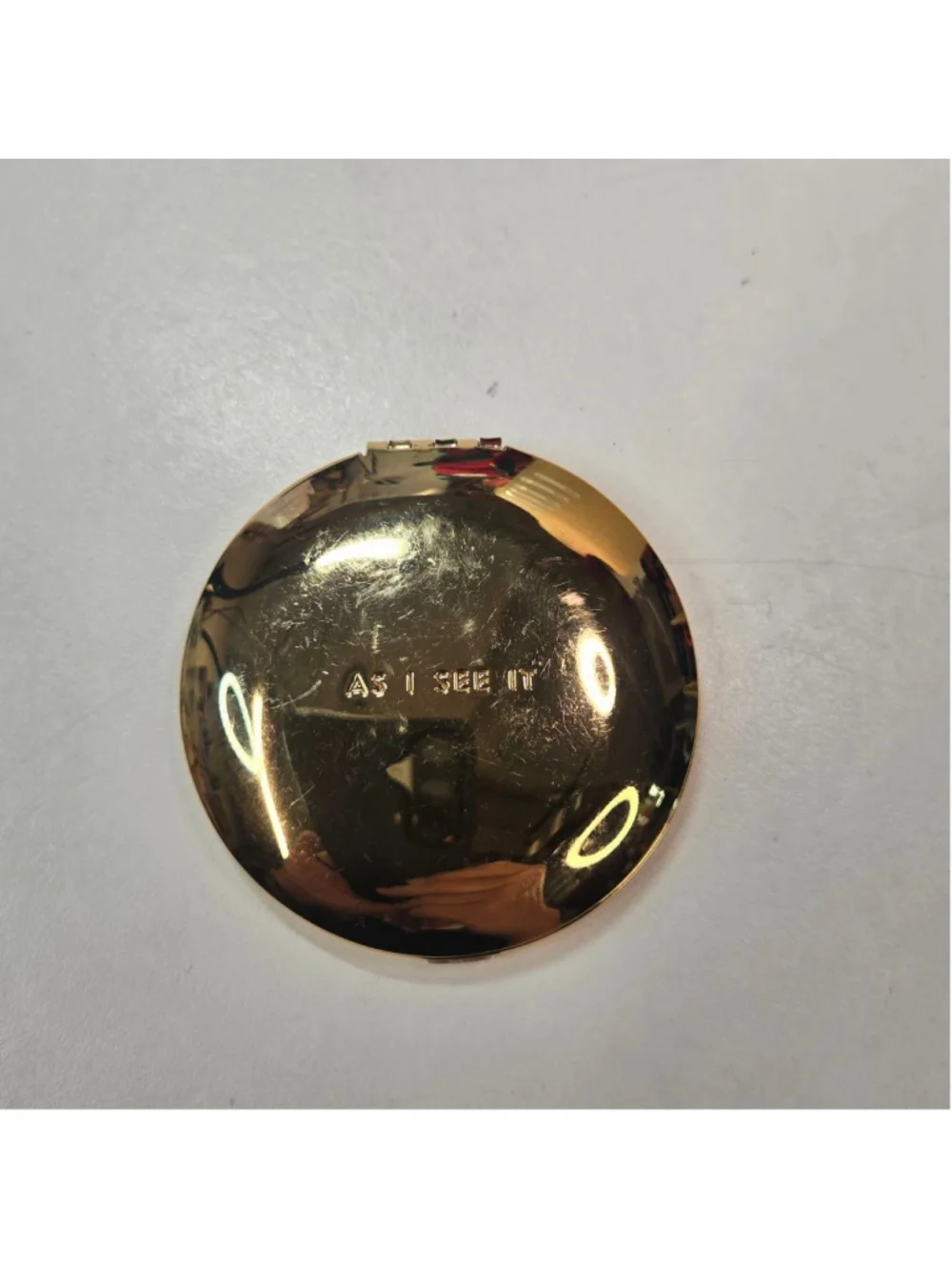 Kate Spade New York Lenox Goldtone Compact Mirror Engraved As I See It Classic